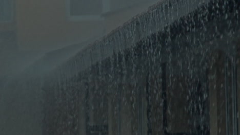 heavy rain on roof