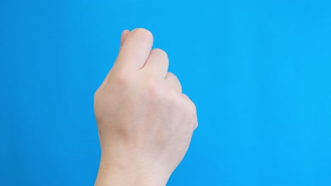 Closeup View of Male Hand Tapping on Blue Chromakey Screen. Close-up view of male hand tapping on blue chromakey screen. video