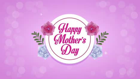 happy mothers day lettering animation