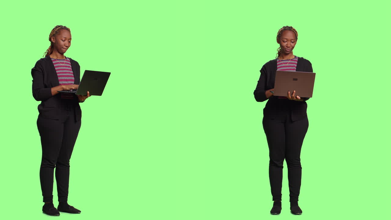 Mulher de negócios com computador portátil