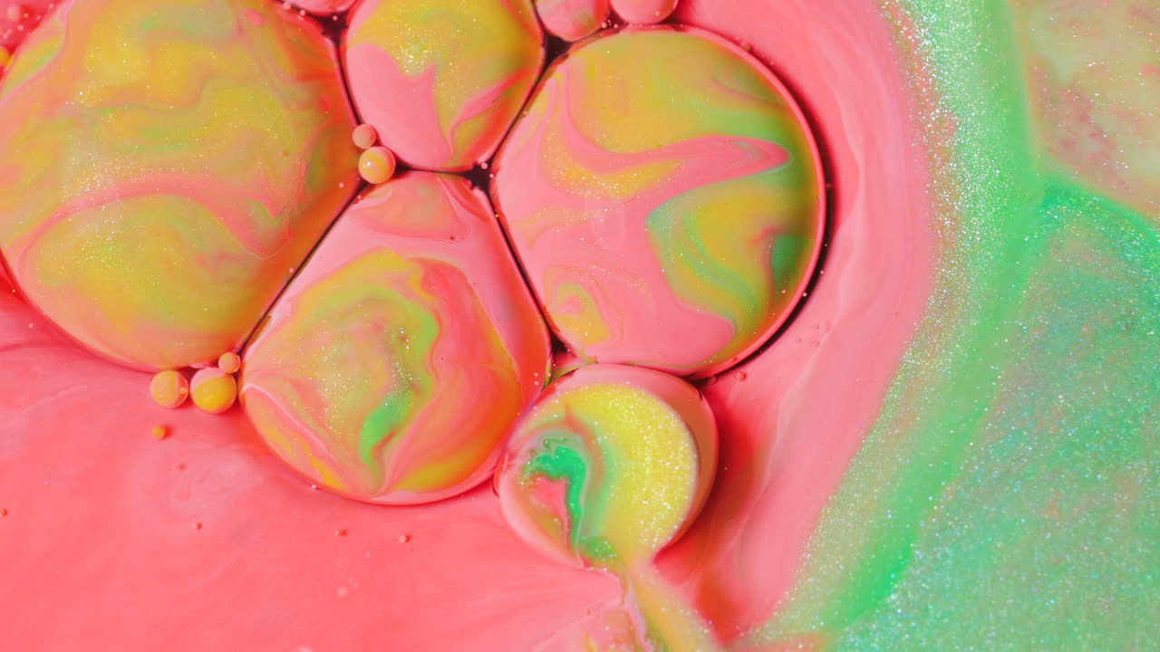 arte fluido abstracto con burbujas