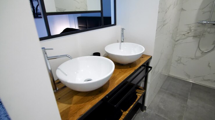 Two sinks in the bathroom