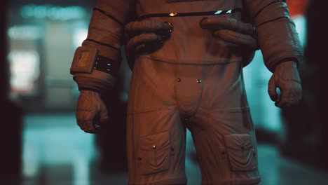astronauta en el metro subterráneo