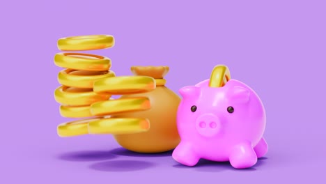 ilustración de ahorro de dinero con alcantarillado, monedas y bolsa de dinero
