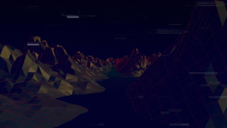 animación generada digitalmente de un paisaje 3d con rocas