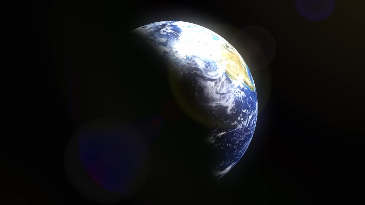 Globe from satellite shows worldwide geography from space - seamless loop