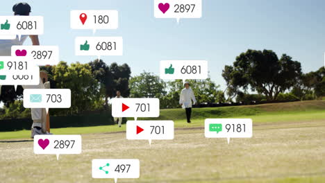 Animación-Del-Procesamiento-De-Datos-Digitales-Sobre-Diversos-Jugadores-De-Críquet-En-El-Campo.