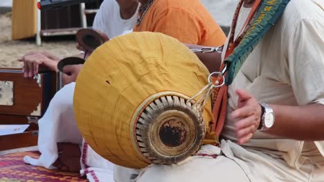 traditional indian music performance with dhol