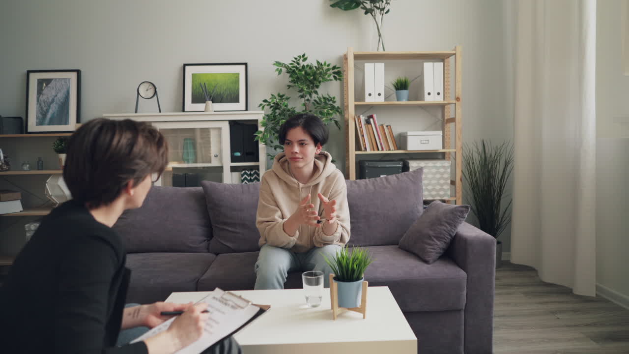 Teenager rådgivningssession
