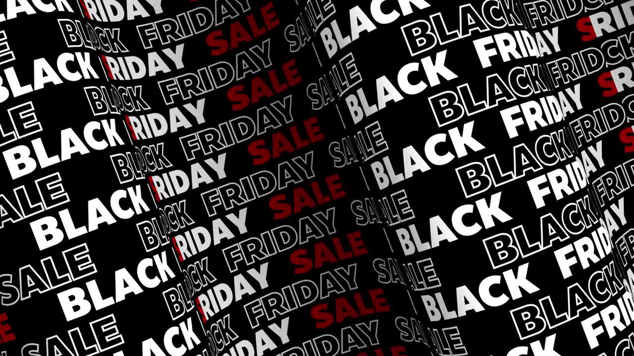 vendita del venerdì nero sfondo grafico in movimento senza cuciture