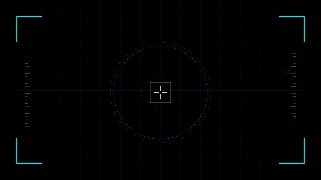 Digital HUD Interface With Rotating Targeting Reticle