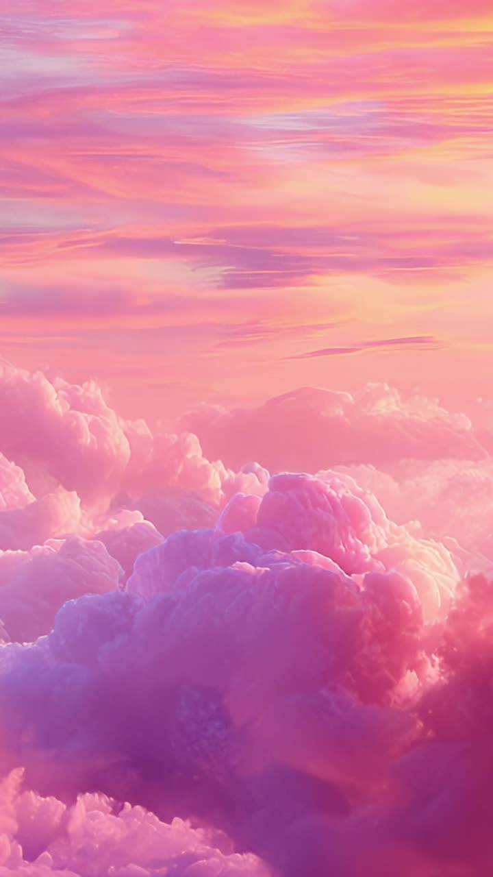 Breathtaking Pink and Purple Clouds Against a Serene Sky Highlighting the Ethereal Beauty of Nature in a Dreamlike Atmosphere at Dusk