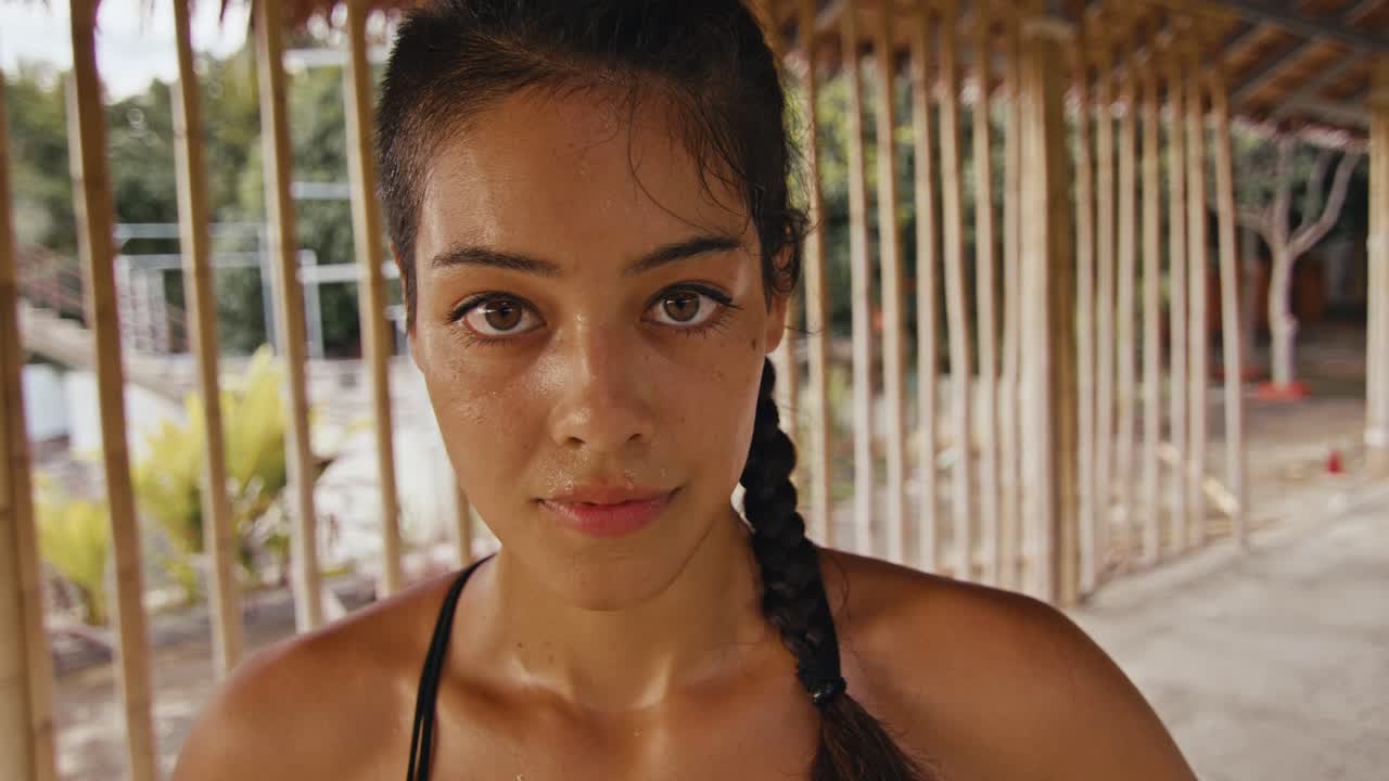 야외 운동 을 하는 여자