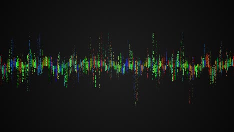 abstract colorful audio wave on black background