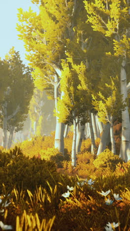 sendero forestal de otoño