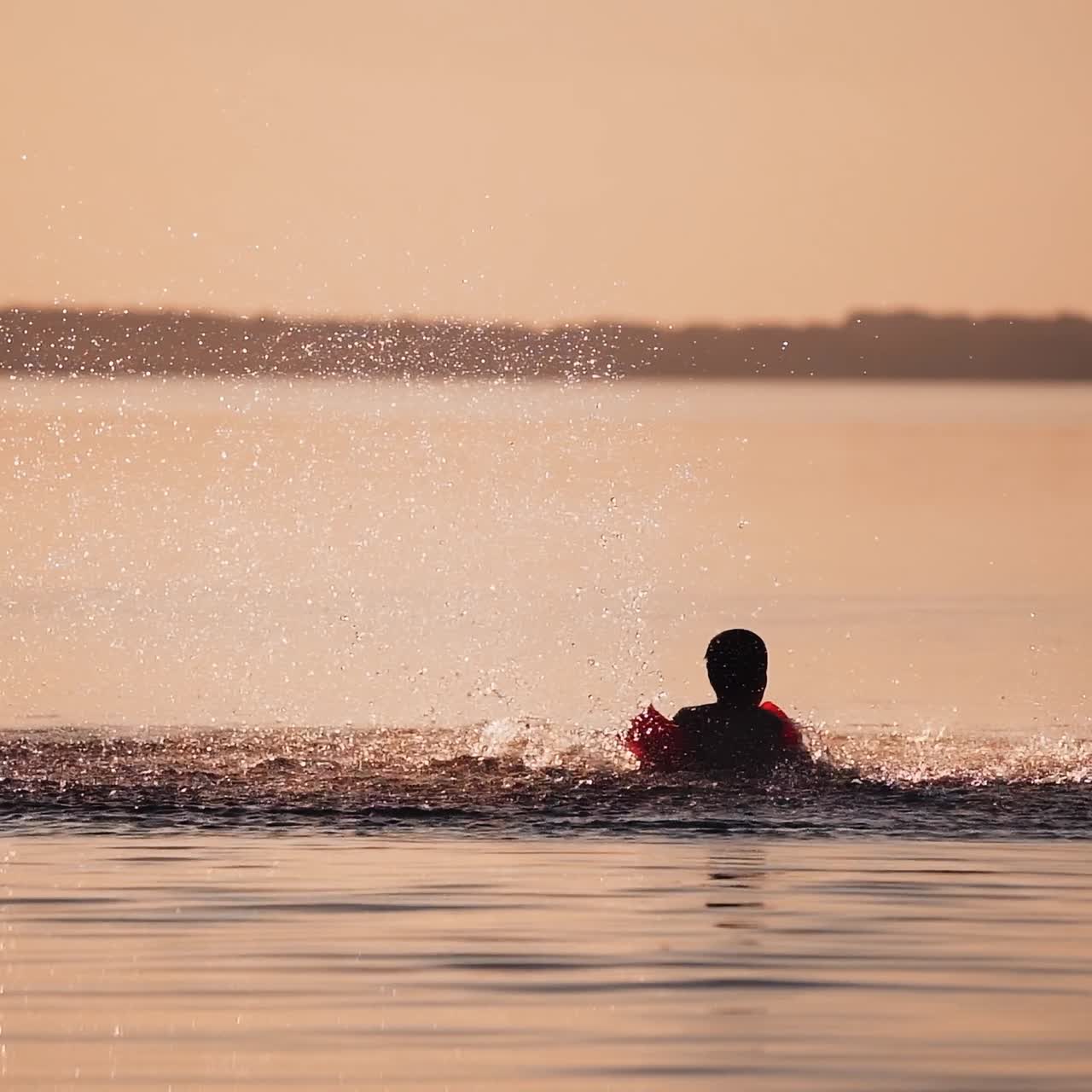 Boy having fun in water
