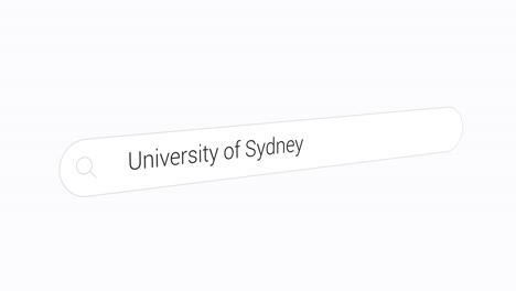 escribiendo la universidad de sydney en el motor de búsqueda