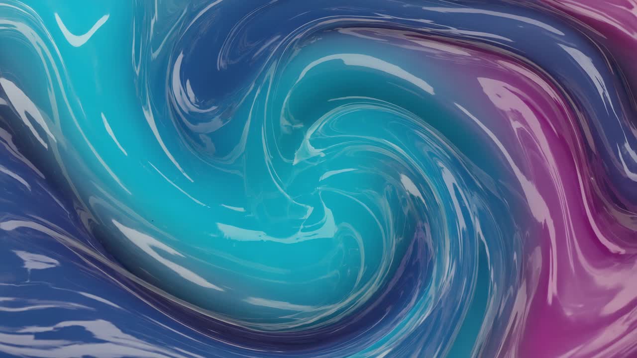 Abstract Swirl of Blue and Magenta Fluid