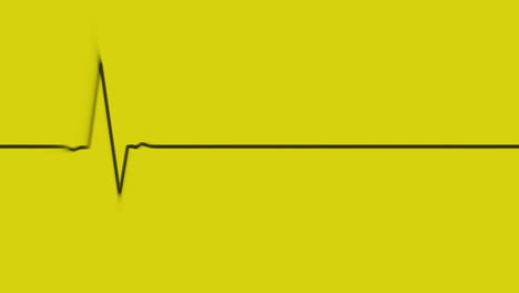electrocardiograma en bucle de fondo amarillo