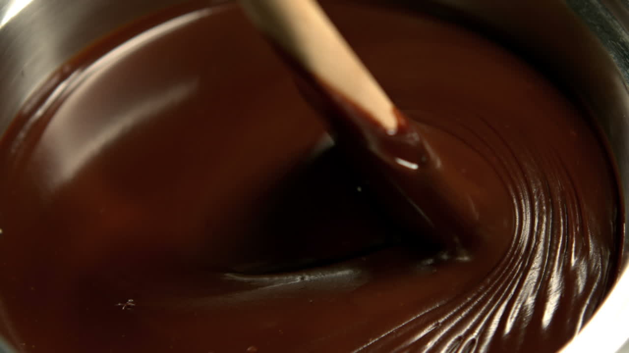 Chocolate melting in saucepan