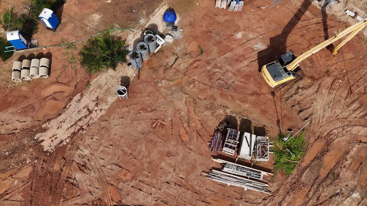Aerial View of Construction Site in Progress