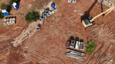 aerial view of construction site in progress