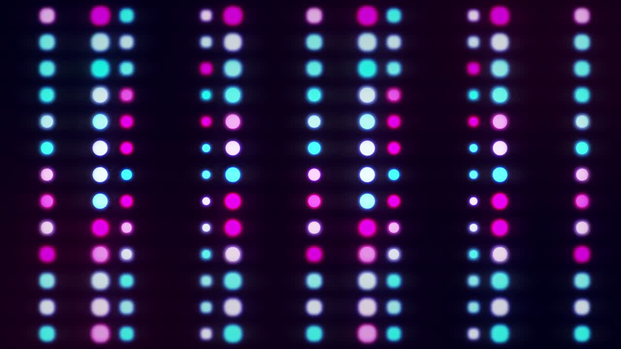 Parete LED con luci blu e viola alternate e motivo orizzontale, Loop continuo da discoteca