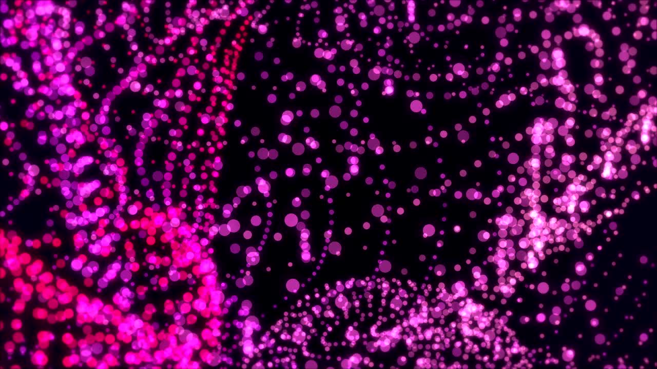 elegante bucle de fondo de movimiento abstracto, campo de partículas ondulantes que bailan