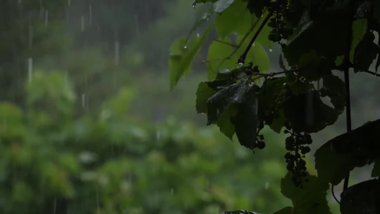 Soothing Rainfall in Dense Forest – Peaceful Nature Footage