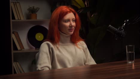 podcast interview with a woman