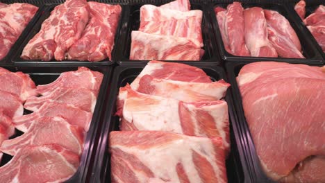 raw meat display