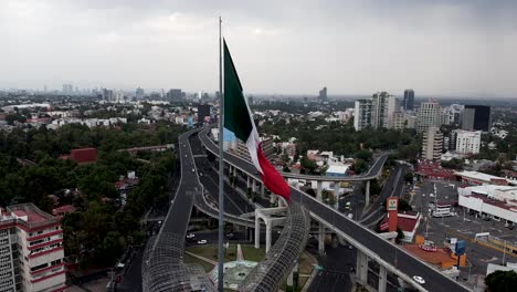 mexico flag in south mexico city