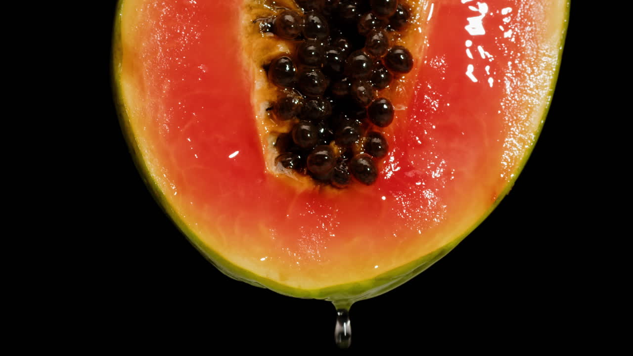 Close-up of a Papaya Slice