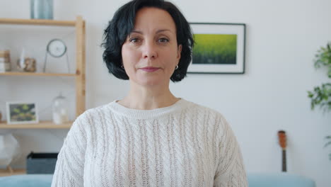 woman portrait at home