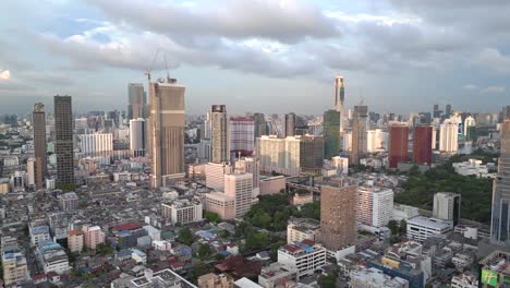 big city metropolis with skyscraper roof terraces