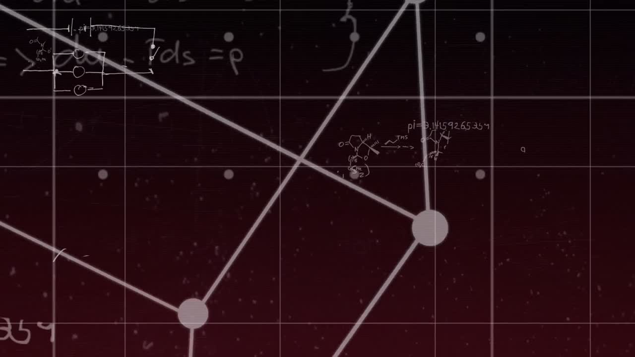 animación de ecuaciones matemáticas sobre un fondo negro