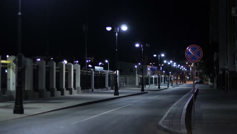 empty city street at night