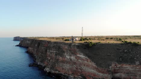 Old-Military-Tower-At-Cape-Kaliakra-Near-Bolata-Beach-Bay-In-Bulgaria