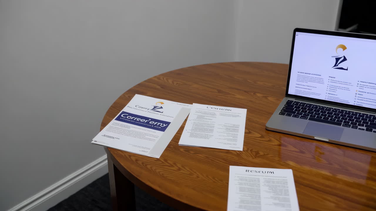 Resume and Career Documents on a Table