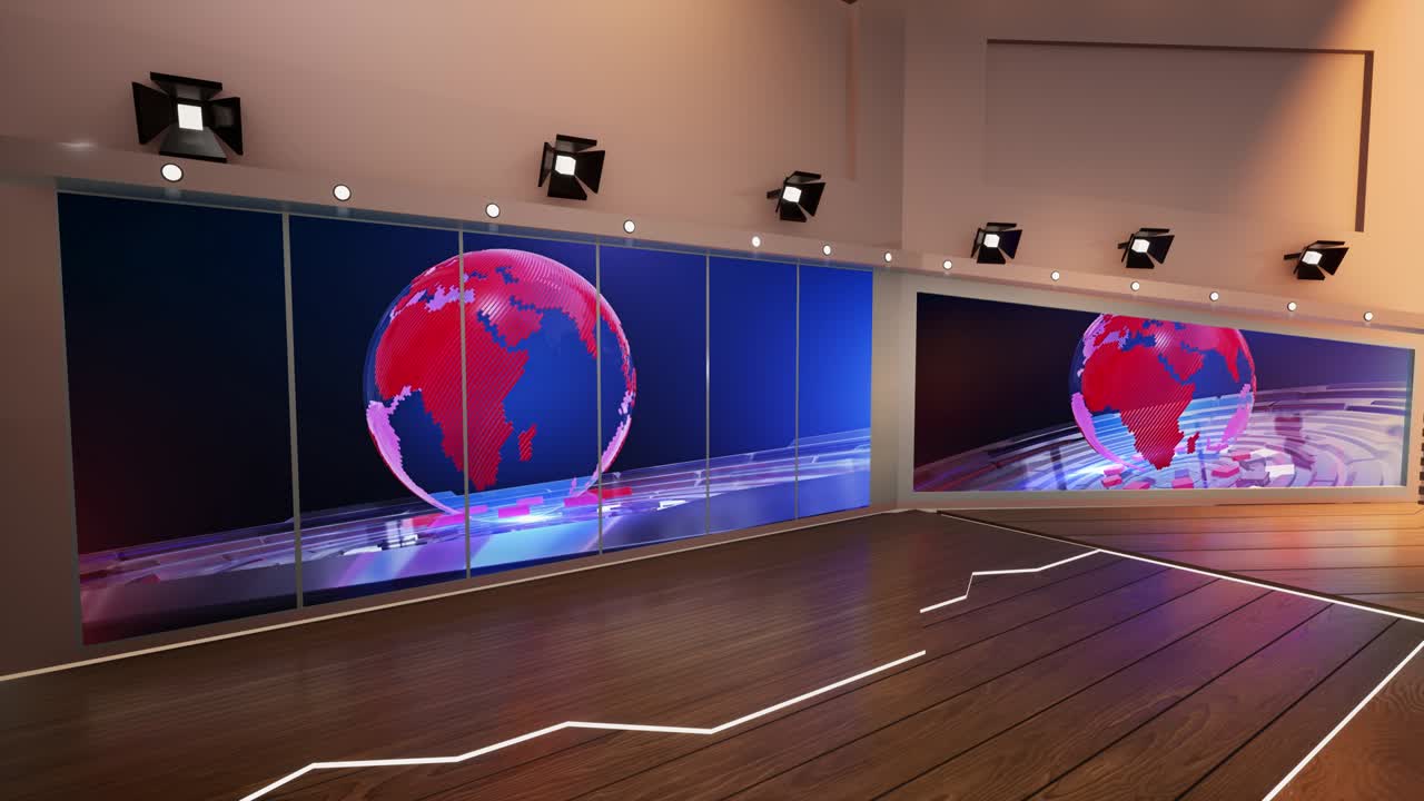 3D 가상 TV 스튜디오 뉴스