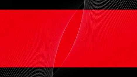 Animation-of-moving-and-flickering-lines-and-white-mesh-with-glitch-on-red-background