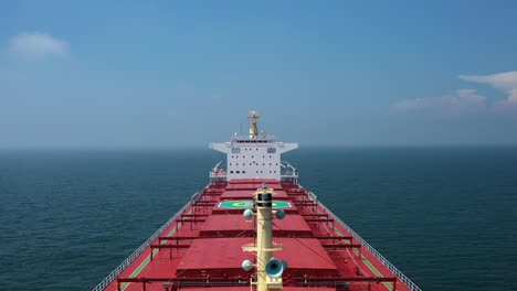 4k panamax size bulk carrier vessel at anchor