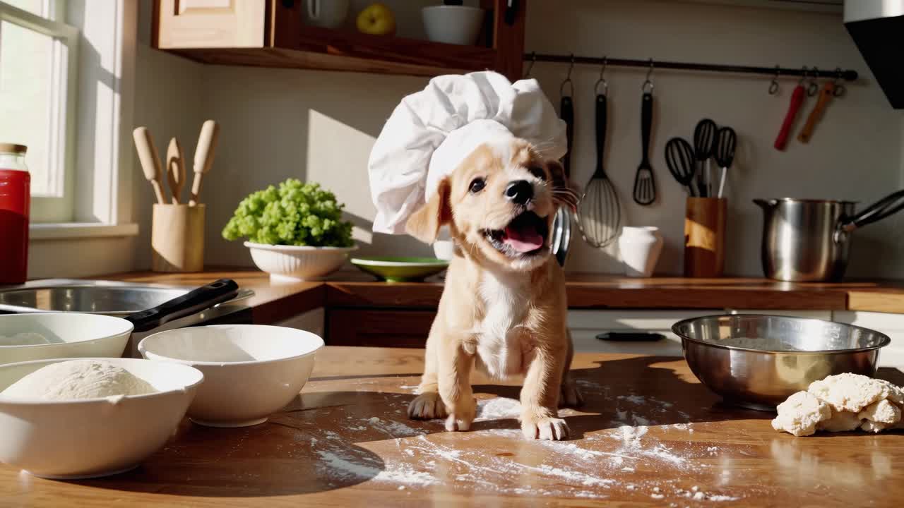 Puppy Chef in the Kitchen