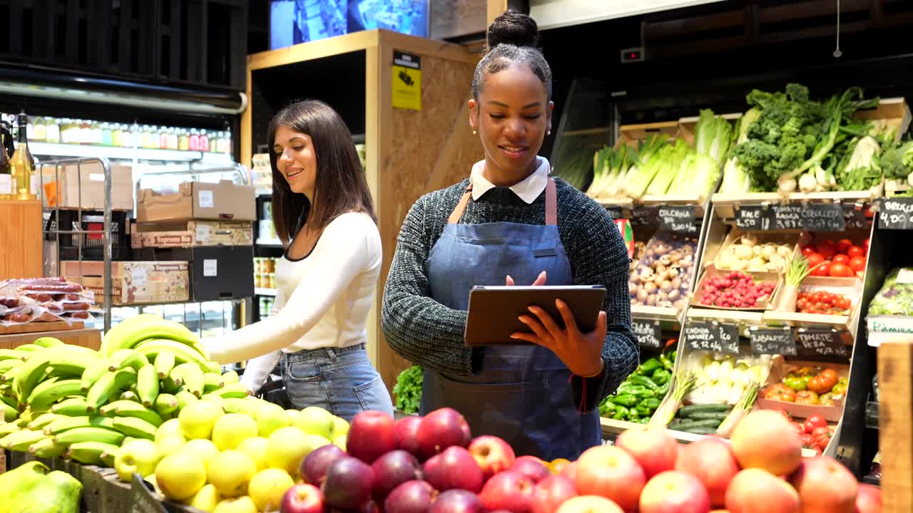 Women Shopping for Produce in a Grocery Store