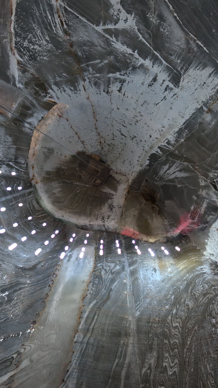 The inside of the Turda Salt Mine in Romania. Vertical