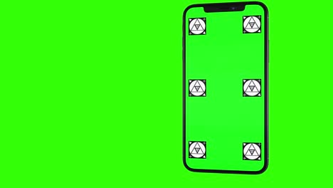 isolated smart phone with green screen