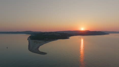 stunning sunset over a secluded island beach