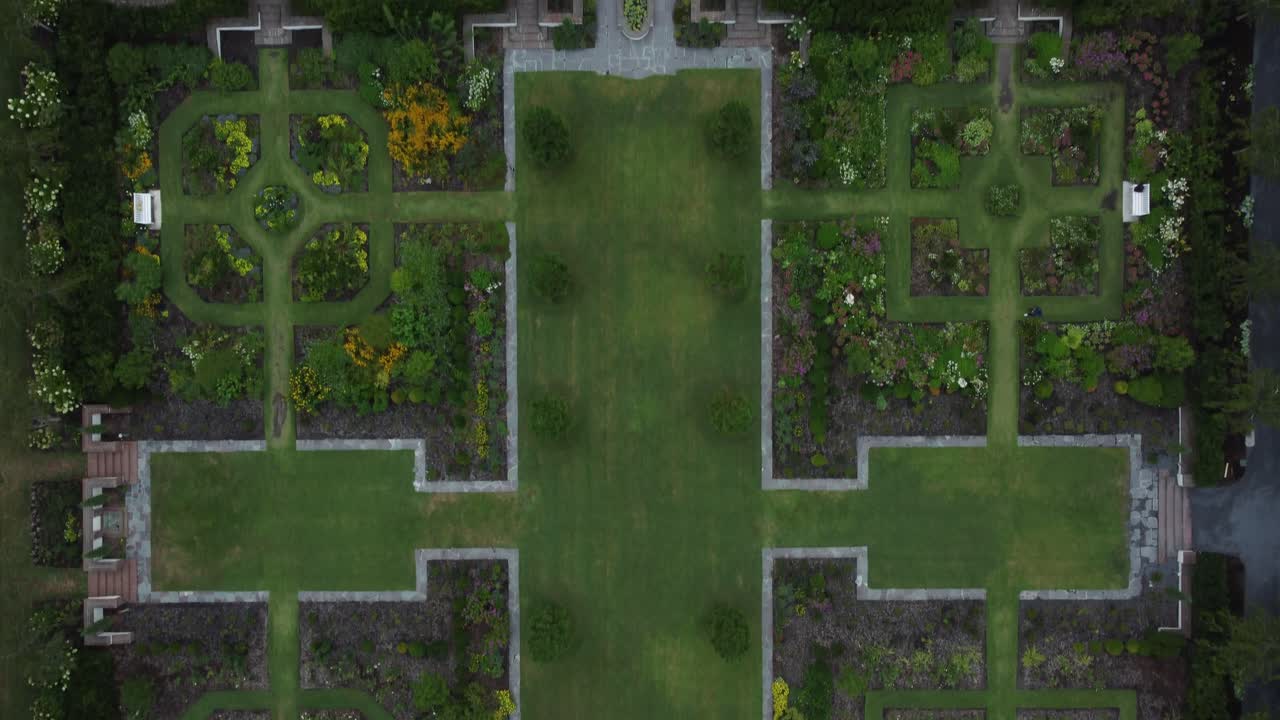 jardín reynolda vista simétrica del jardín en winston salem nc