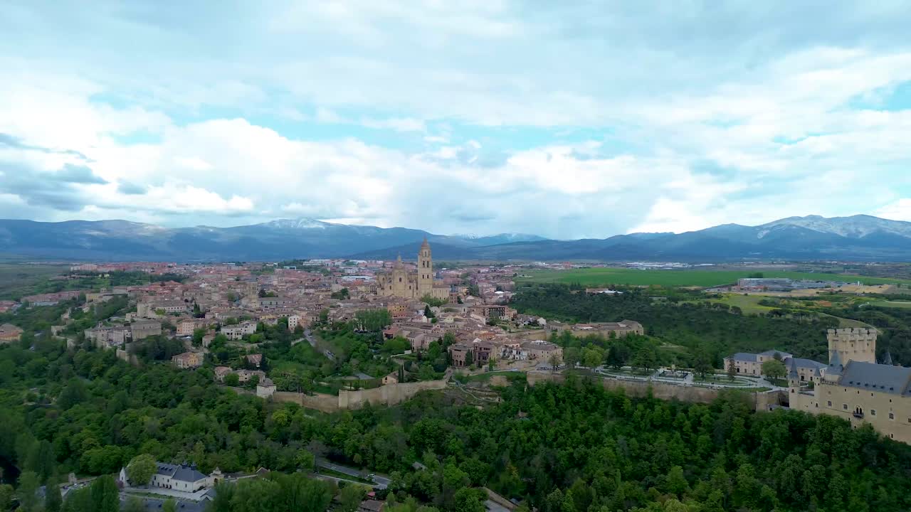vista aérea de segovia, españa