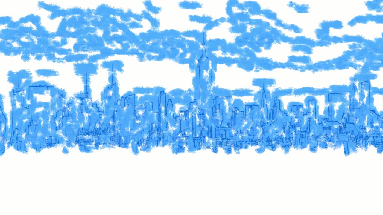 뉴욕시의 스카이라인과 고층 빌딩